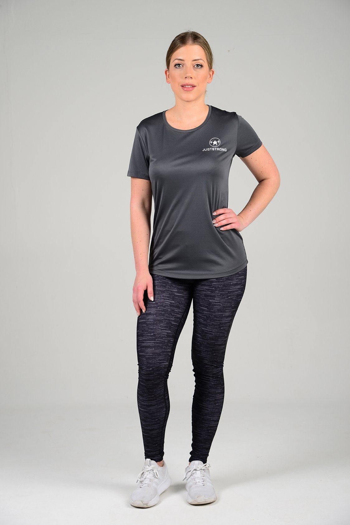 2602841440310 CHARCOAL SMOOTH JUST STRONG TEE - Just Strong