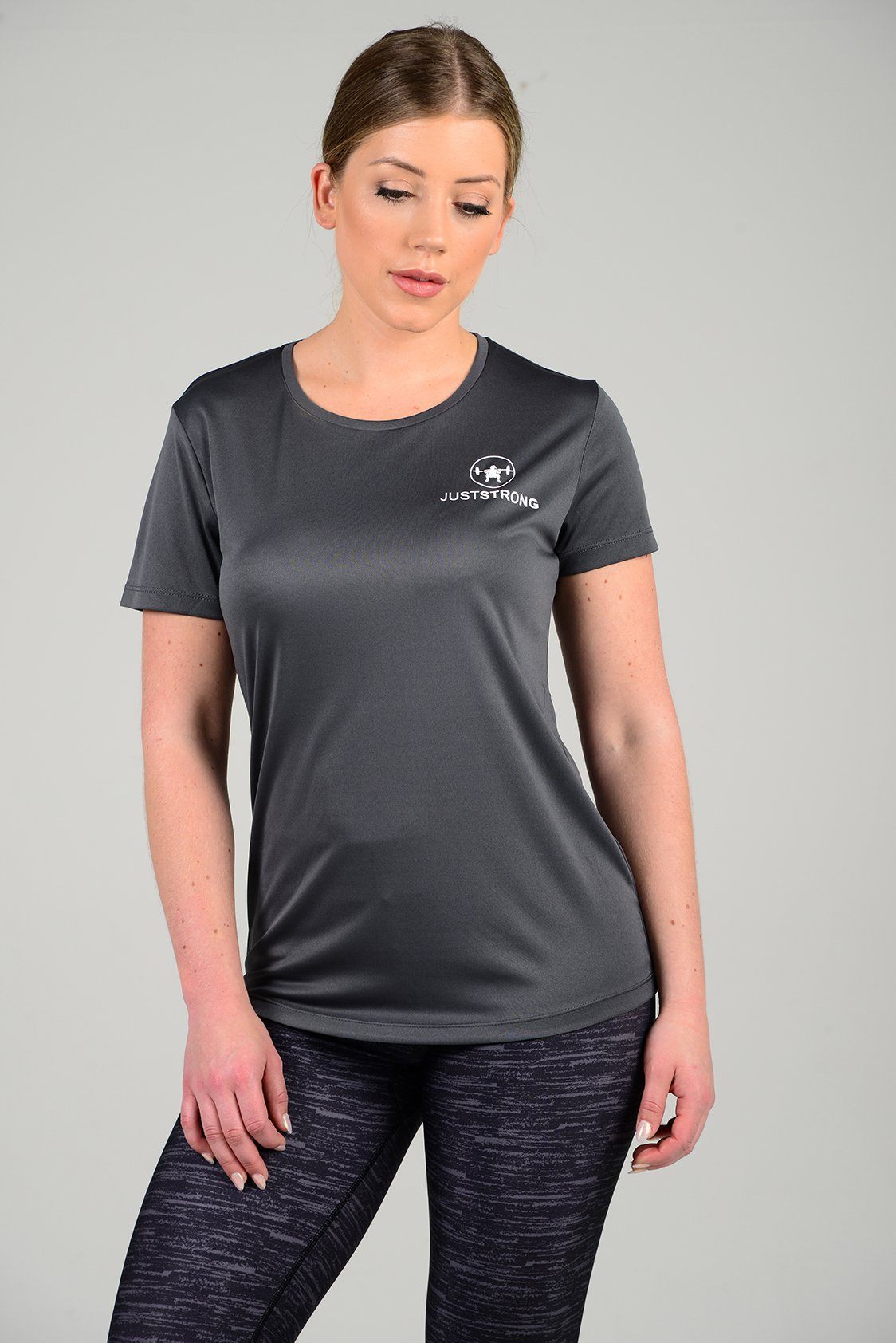 2602841473078 CHARCOAL SMOOTH JUST STRONG TEE - Just Strong