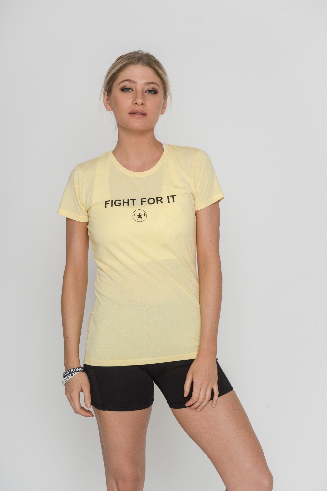 414687887367 FIGHT FOR IT YELLOW TEE - Just Strong