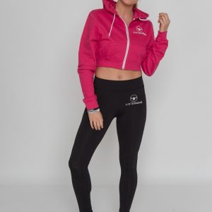 HOT PINK CROPPED HOODIE - Just Strong