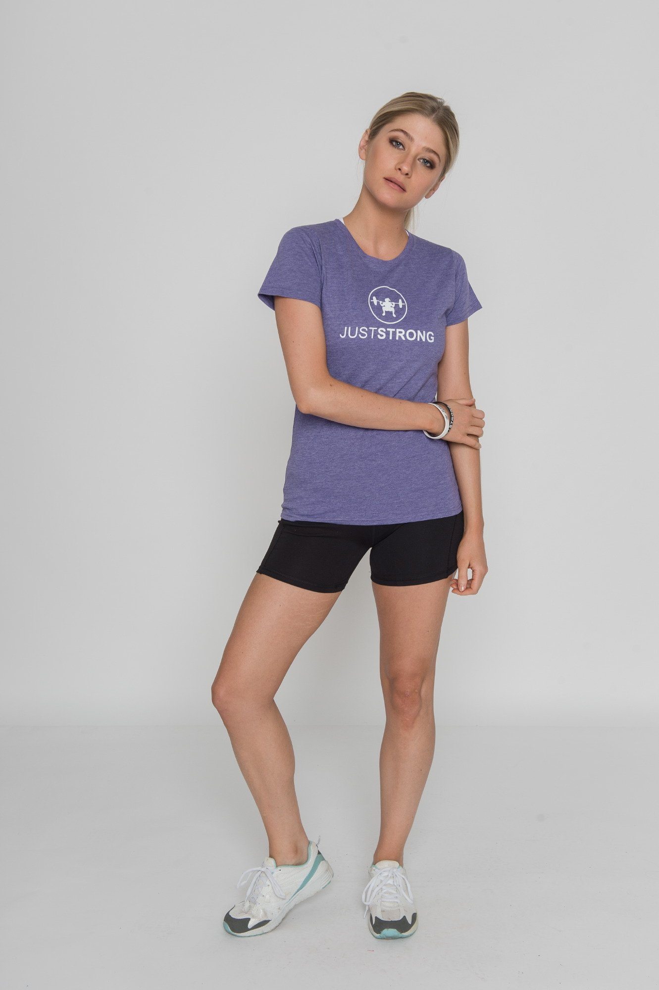 415413698567 PURPLE MARL JUSTSTRONG TEE - Just Strong