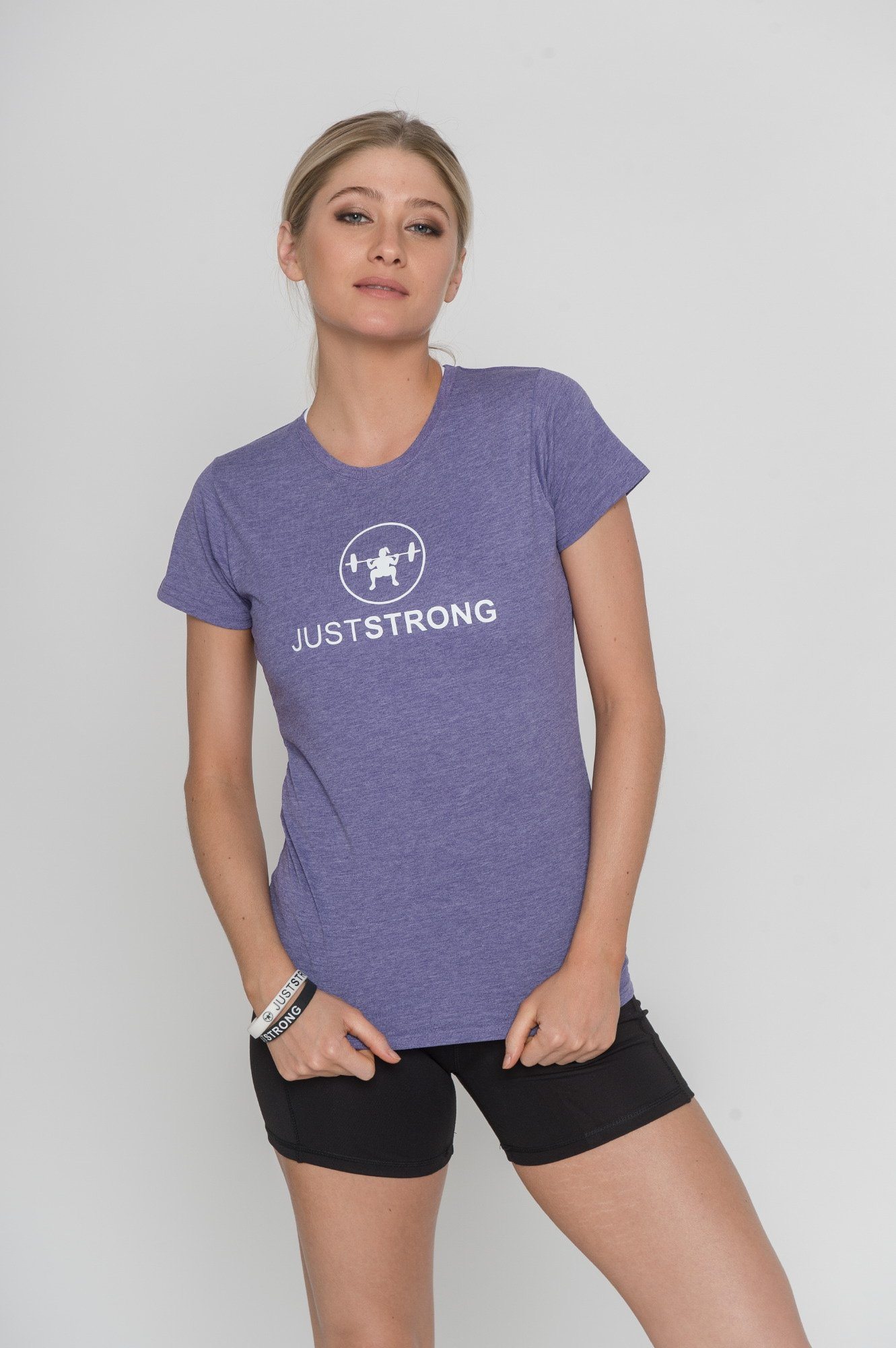 415414026247 PURPLE MARL JUSTSTRONG TEE - Just Strong