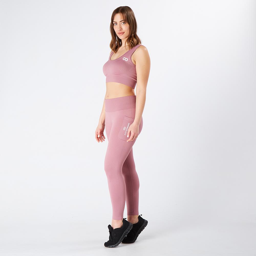 mauve-ribbed-seamless-bra-model-side