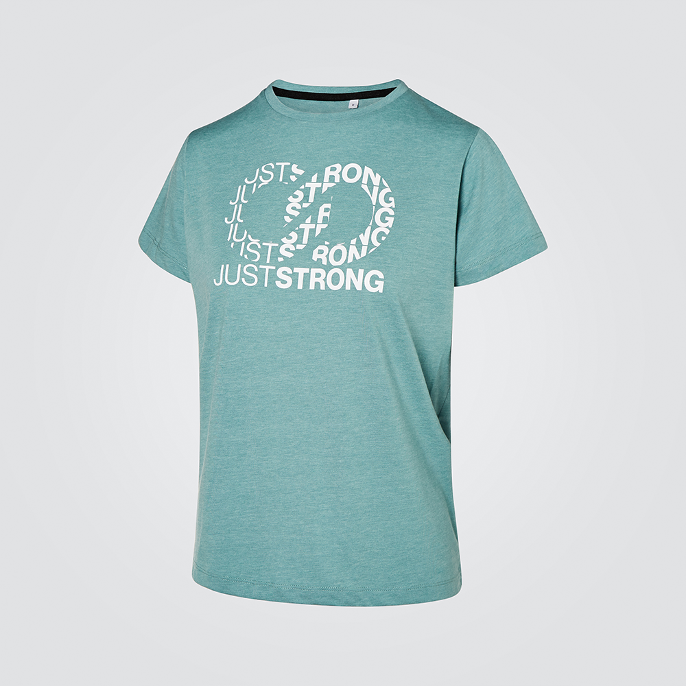 moss-green-marl-logo-graphic-tee-side