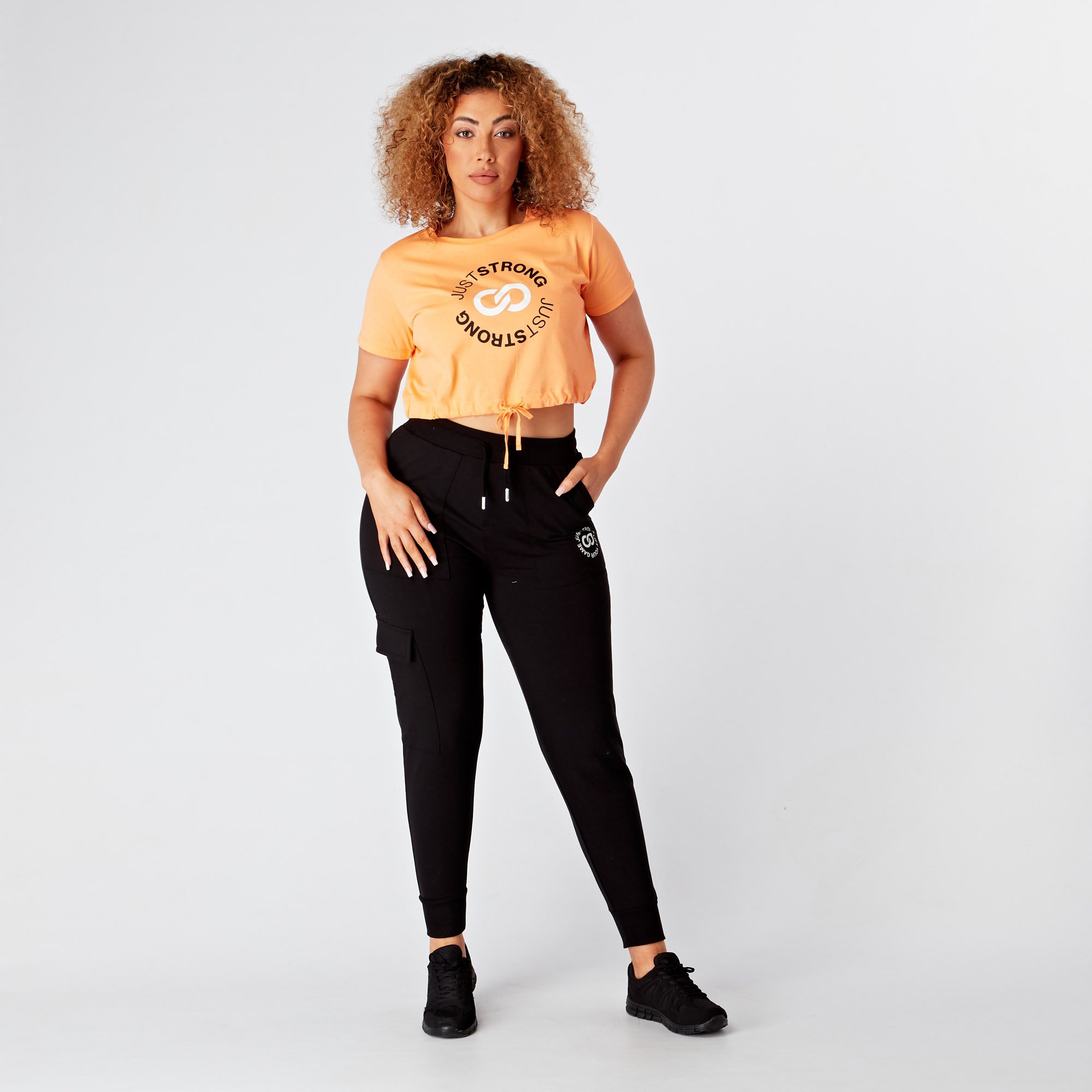 peach-sorbet-cropped-stamp-graphic-tee-model-front