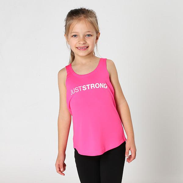 pink-just-strong-kids-racerback-tank-1